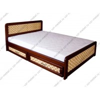 Кровать из массива сосны "Ткань"