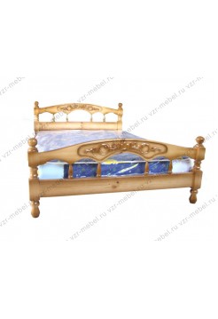 Кровать односпальная "Точеная-2"с резьбой