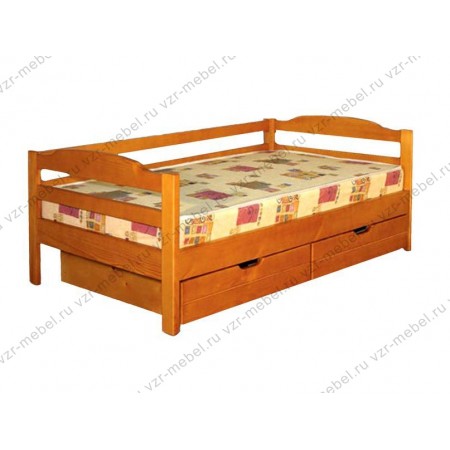 Кровать три спинки с ящиками детская
